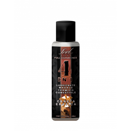 Gel Lubricante Comestible 4 en 1 | Feel Love Canela | Efecto Térmico