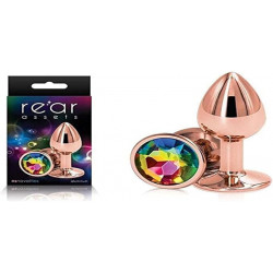 Rear Assets Rose Plug Anal Dorado | Plug Metálico con Joya en Forma de Rosa NSNovelties