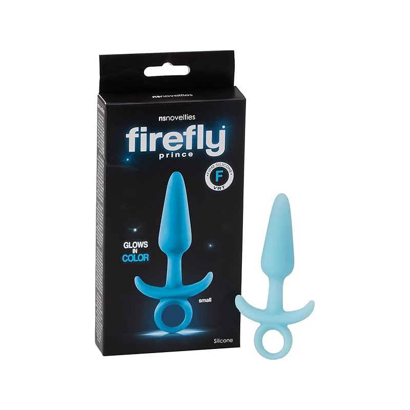 Firefly Prince Plug Anal Azul | Plug de Silicón con Brillo en la Oscuridad NSNovelties