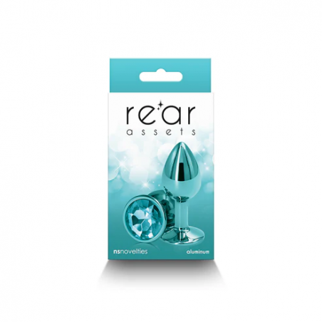 Rear Assets Plug Anal Metálico Azul con Gema Nsnovelties | Estilo, Elegancia y Estimulación Precisa