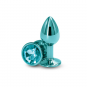Rear Assets Plug Anal Metálico Azul con Gema Nsnovelties | Estilo, Elegancia y Estimulación Precisa