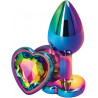 Rear Assets Plug Anal Mediano Multicolor con Gema Corazón | Estimulación Elegante y Visual – Nsnovelties