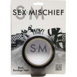 Black Bondage Tape Negra Sex & Mischief | Cinta Erótica Reutilizable y Sin Adhesivos