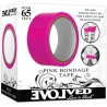 Bondage Pink Tape 65 ft. Evolved | Cinta Erótica Rosa Sin Adhesivo y Reutilizable para BDSM