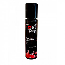Lubricante Tout Temps 4 en 1 Cereza 30 ml | Comestible, Besable, Masaje y Lubricación Íntima