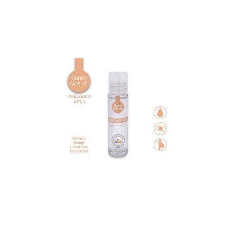 Sunny Side Up 4 en 1 Piña Coco 30 ml | Lubricante Comestible, Térmico, Besable y para Masaje