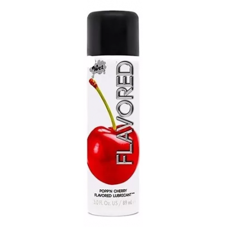 Lubricante Comestible Sabor Cereza 89 ml Wet | A Base de Agua, Dulce y Sedoso
