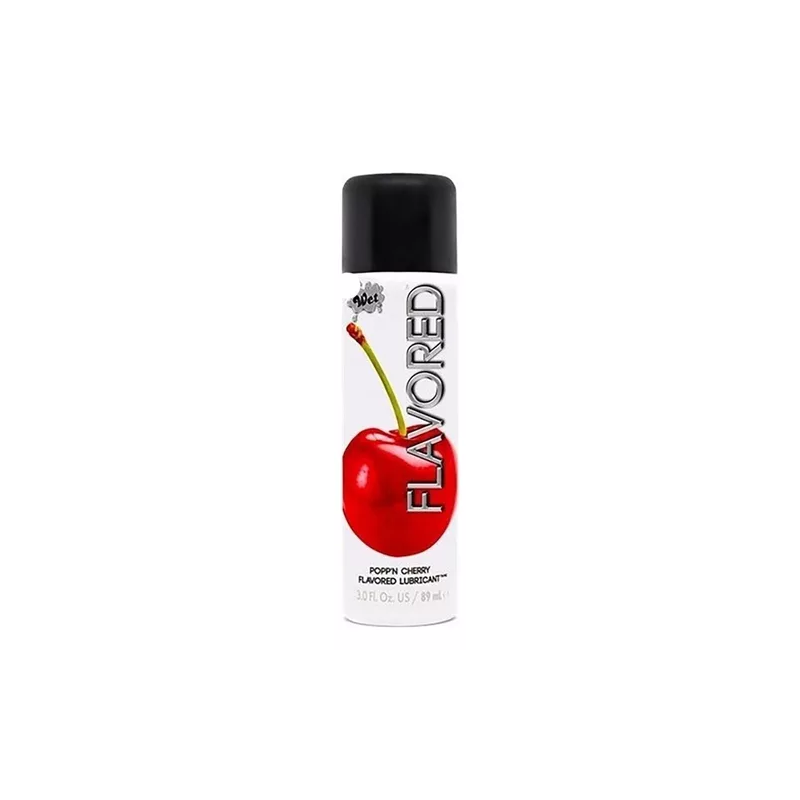 Lubricante Comestible Sabor Cereza 89 ml Wet | A Base de Agua, Dulce y Sedoso