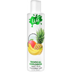 Lubricante Comestible Tropical Explosion 89 ml Wet | Base Agua, Sabor Exótico y Sedoso