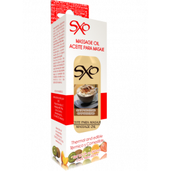 Aceite para Masaje sabor Capuccino SXO 60 ml | Masaje Relajante y Sensual con Aroma a Capuccino