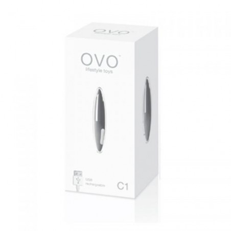 Bala Vibradora Mini Negra C1 OVO | Discreta, Elegante y Recargable