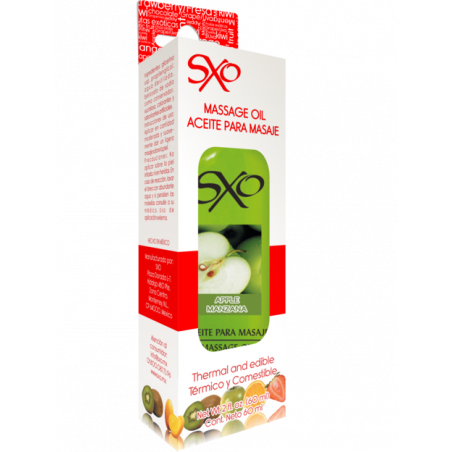 Aceite para Masaje sabor Manzana Verde SXO 60 ml | Relajación y Frescura