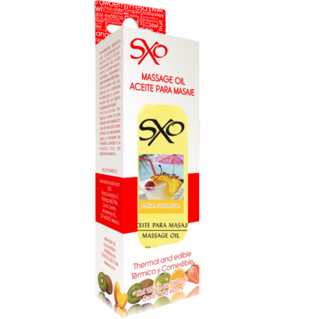 Aceite para Masaje sabor Piña Colada SXO 60 ml | Relajación y Sensualidad
