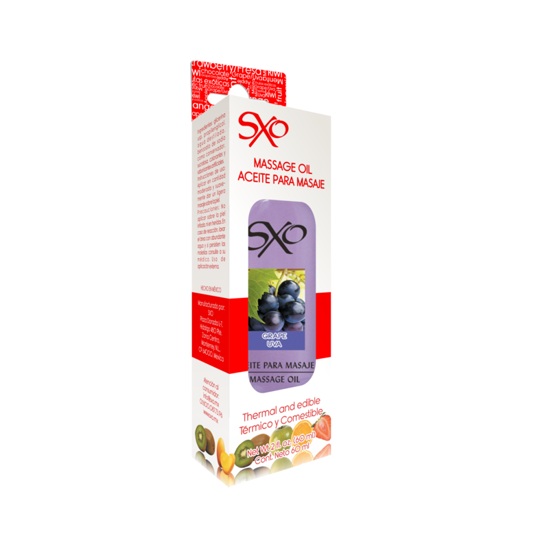 Aceite para Masaje sabor Uva SXO 60 ml | Sensualidad y Relajación