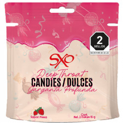 Dulces de Garganta Profunda sabor Fresa SXO 2 pzas | Sexo Oral más Cómodo y Placentero