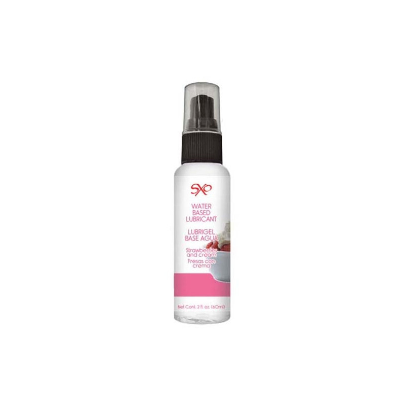 Lubricante Base Agua Sabor Fresas con Crema SXO 60 ml | Placer y Dulzura