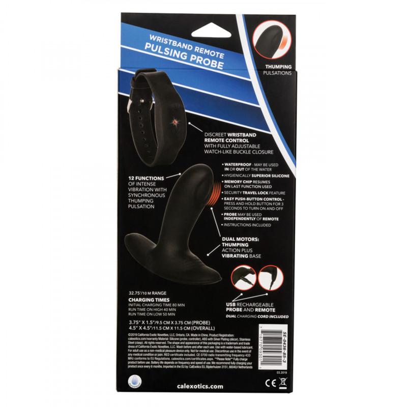 Eclipse Wristband Remote Pulsing Probe Calexotics | Sonda Anal Pulsante con Control de Pulsera