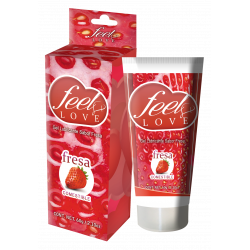 Lubricante Base Agua Sabor Fresa Feel Love 60 ml | Confort y Placer en Cada Uso