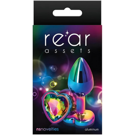 Rear Assets Plug Anal Pequeño Multicolor con Gema Corazón | Elegante y Estimulante – Nsnovelties