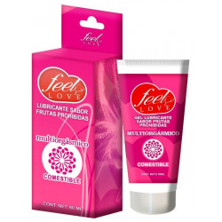 Lubricante Multiorgásmico Sabor Frutas Prohibidas Feel Love 60ml | L-Arginina & Comestible
