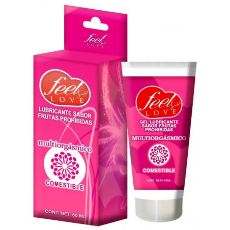 Lubricante Multiorgásmico Sabor Frutas Prohibidas Feel Love 60ml | L-Arginina & Comestible