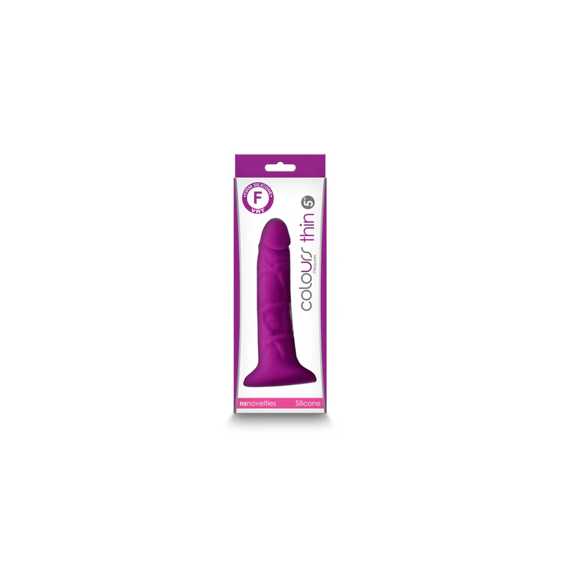 Colours Pleasures Thin Morado 5" | Dildo Delgado de Silicona Realista NSNovelties
