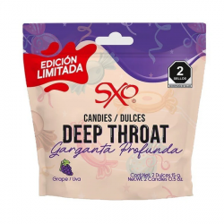 Dulces de Garganta Profunda SXO sabor Uva | 2 Pzas | Sensación Suave y Placentera