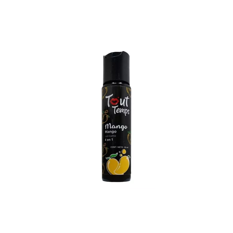 Lubricante Íntimo Tout Temps 4 en 1 Mango 30ml | Gel Comestible, Masaje y Efecto Calor