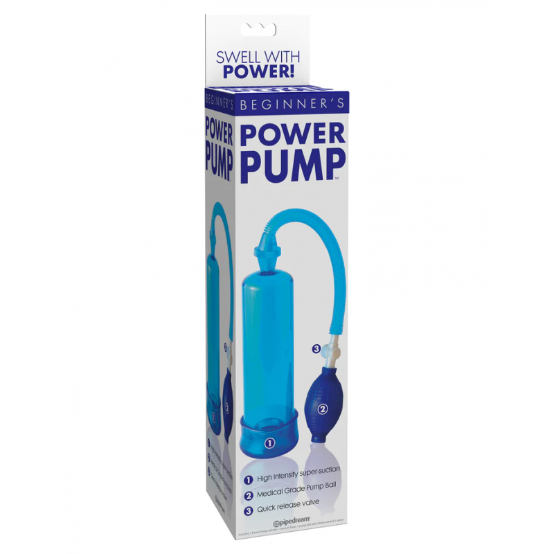 Bomba de Vacío Power Pump Beginners Azul | Pipedream para Erecciones Fuertes y Duraderas