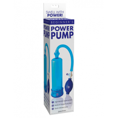 Bomba de Vacío Power Pump Beginners Azul | Pipedream para Erecciones Fuertes y Duraderas