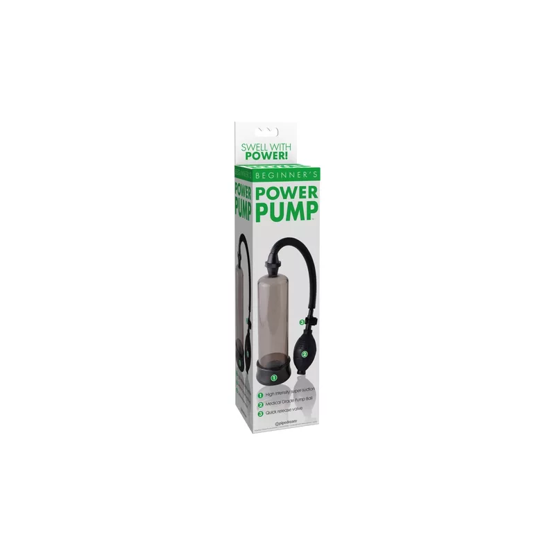 Bomba de Vacío Power Pump Beginners Negra | Pipedream para Erecciones Firmes y Duraderas