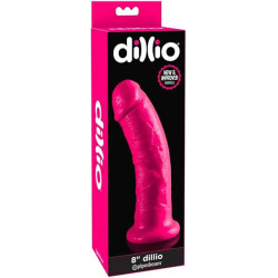 Dillio 8" Rosa Dildo Realista Pipedream | Con Ventosa y Compatible con Arnés