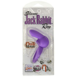Anillo Vibrador Silicon Jack Rabbit Morado | Calexotics con Estimulador de Clítoris