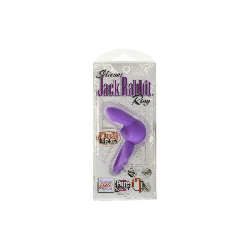 Anillo Vibrador Silicon Jack Rabbit Morado | Calexotics con Estimulador de Clítoris