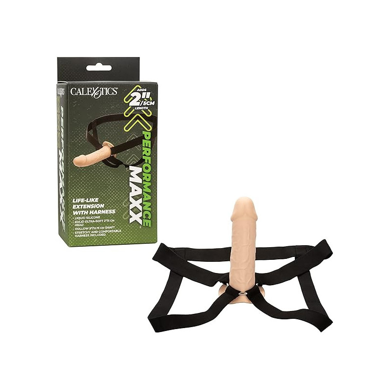Extensión con Arnés Performance Maxx Ivory | Calexotics Realista y Ajustable