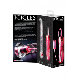 Icicles No. 4 Vibrador de Vidrio Clear Pink | 10 Funciones y Estilo Elegante