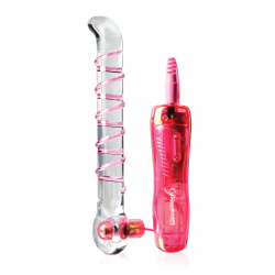 Icicles No. 4 Vibrador de Vidrio Clear Pink | 10 Funciones y Estilo Elegante