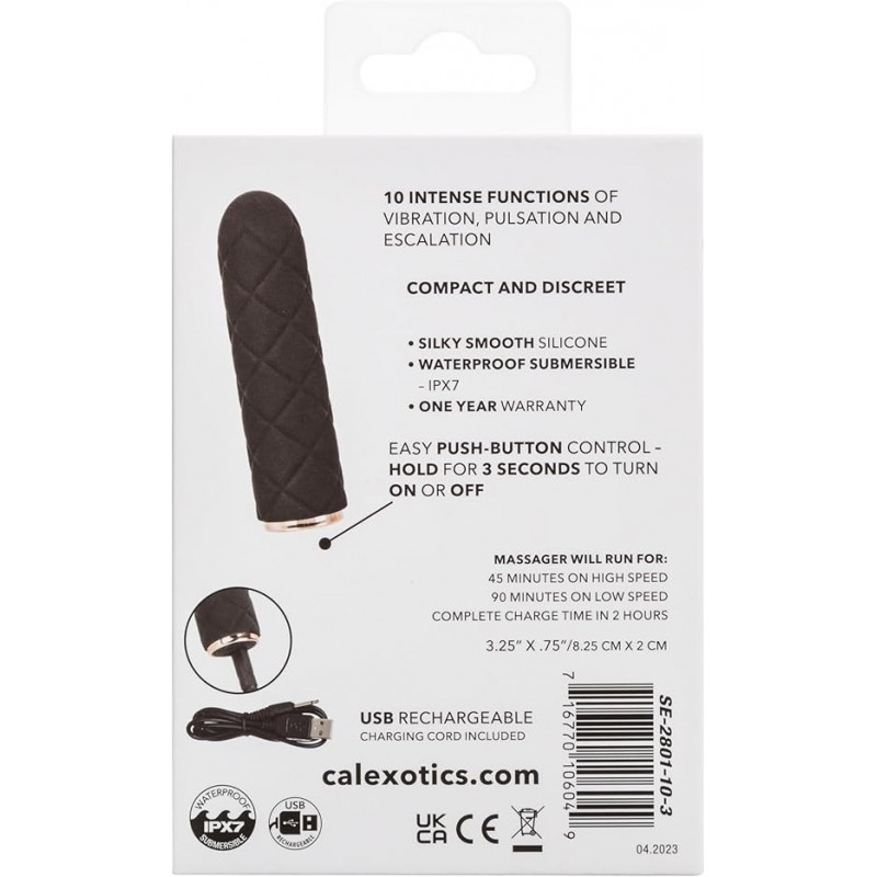 Raven Quilted Seducer Bala Vibradora | Calexotics Lujo, Textura y Potencia en Formato Discreto