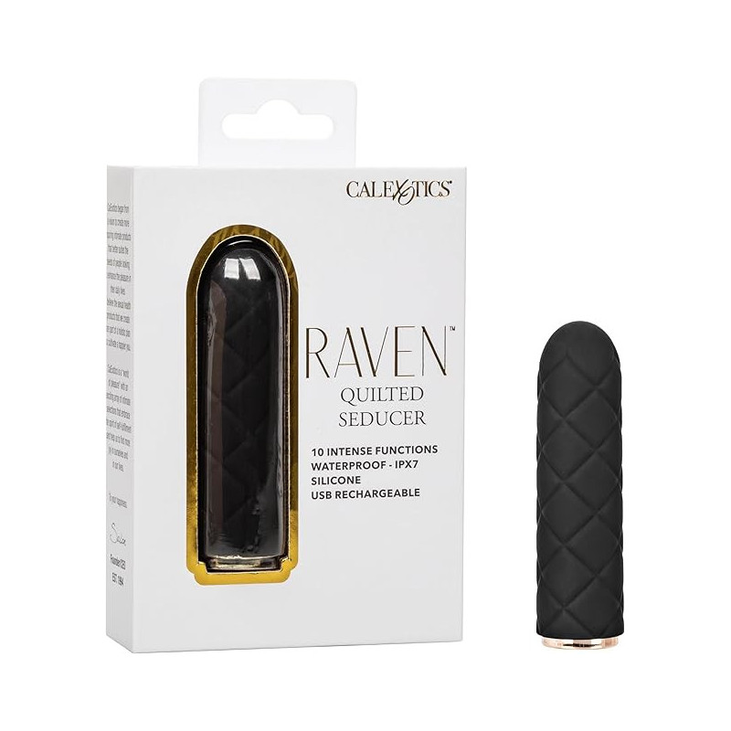 Raven Quilted Seducer Bala Vibradora | Calexotics Lujo, Textura y Potencia en Formato Discreto