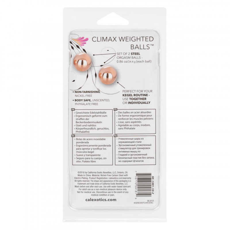 Climax Weighted Balls Kegel Calexotics | Bolas Kegel para Fortalecimiento y Placer