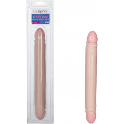 Smooth Double Dong Ivory Duo 12" | Dildo Doble Suave y Flexible de Calexotics