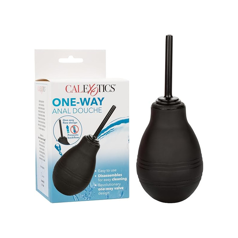 One Way Ducha Anal Negra Calexotics | Limpieza Íntima Segura y Eficiente