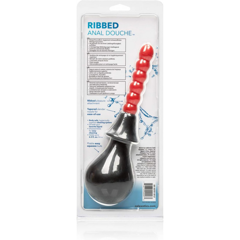 Ribbed Ducha Anal Calexotics | Limpieza Profunda con Estimulación Estriada