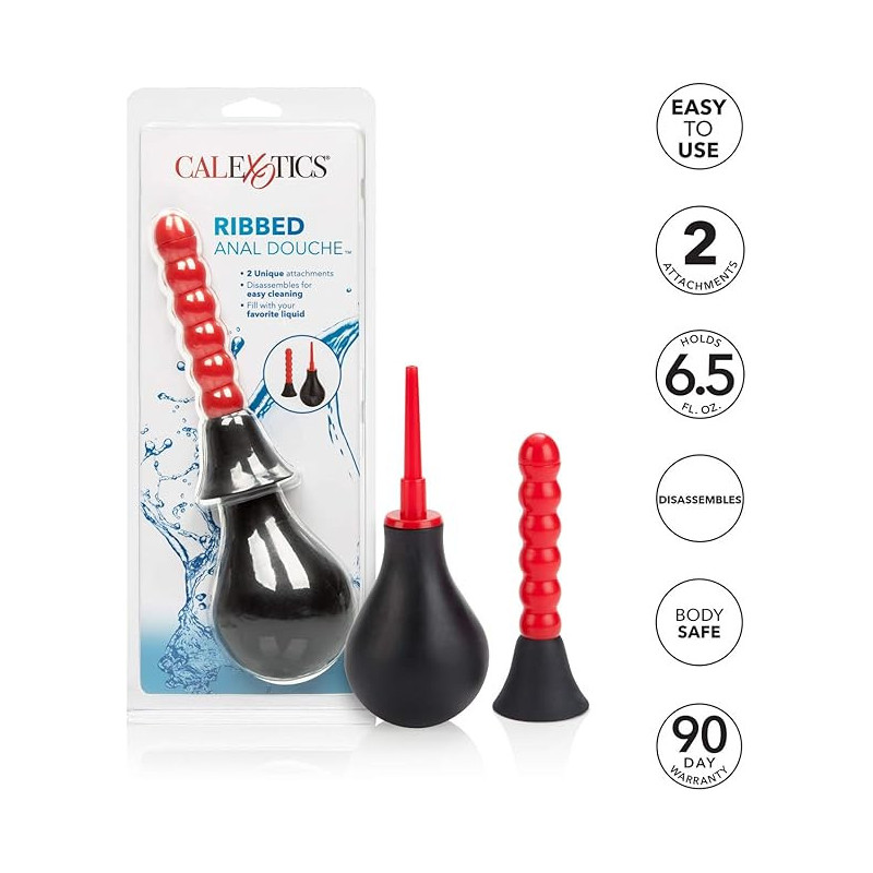 Ribbed Ducha Anal Calexotics | Limpieza Profunda con Estimulación Estriada
