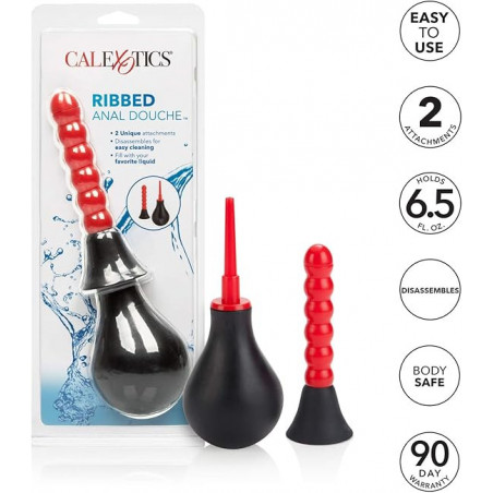 Ribbed Ducha Anal Calexotics | Limpieza Profunda con Estimulación Estriada