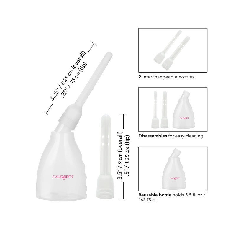 Ultimate Ducha Anal Transparente Calexotics | Limpieza Íntima Precisa y Discreta