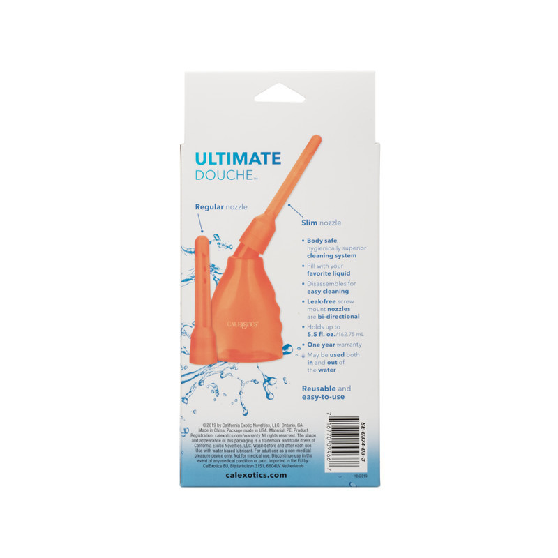Ultimate Ducha Anal Naranja Calexotics | Limpieza Íntima Profunda y Color Vibrante