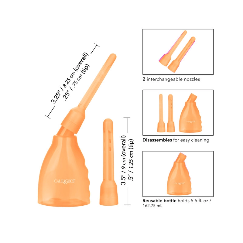 Ultimate Ducha Anal Naranja Calexotics | Limpieza Íntima Profunda y Color Vibrante
