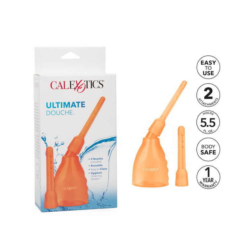 Ultimate Ducha Anal Naranja Calexotics | Limpieza Íntima Profunda y Color Vibrante