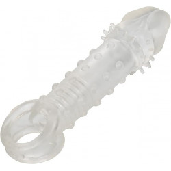 Ultimate Stud Extender Transparente Calexotics | Extensión Texturizada para Mayor Placer